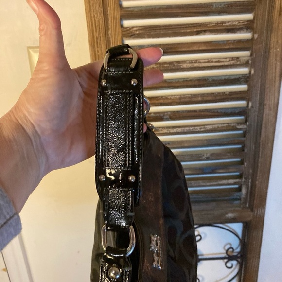 COACH 13252 Madison Parchment OP Satchel SHOULDERBAG tote black - Picture 10 of 10